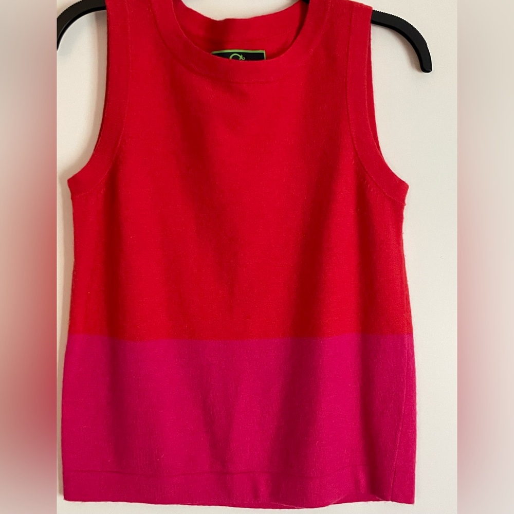 C. Wonder-Wool Vest Tank Shirt Top Red/Pink Gradient Knit Sweater NWT